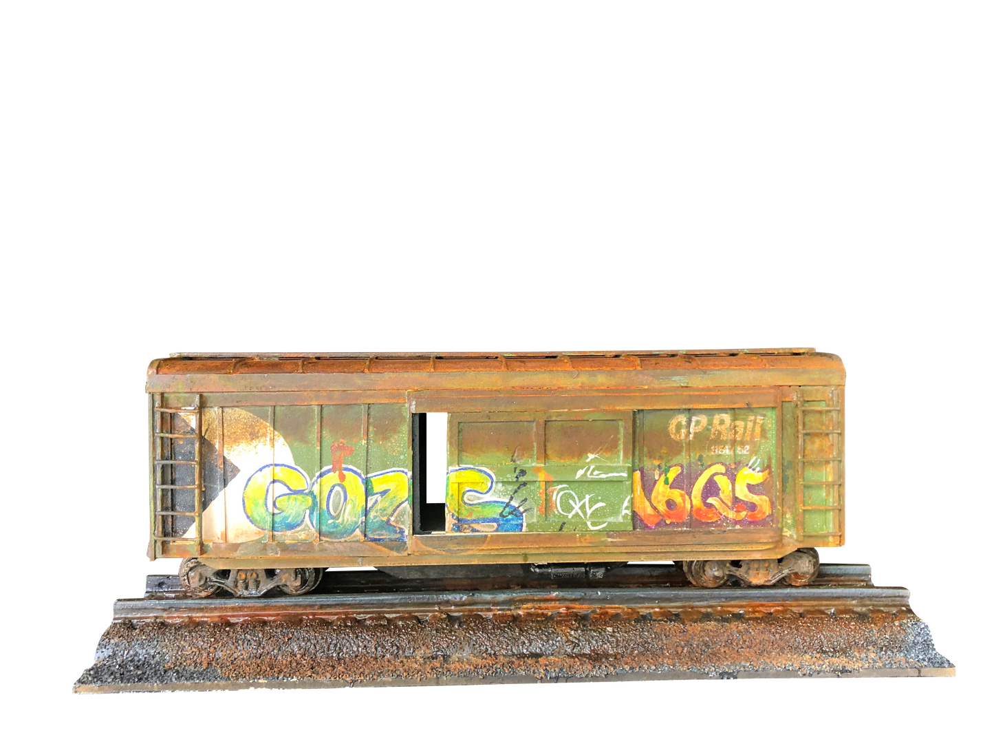 Graffiti Railroad Box Car Handmade Custom Art Decor Piece